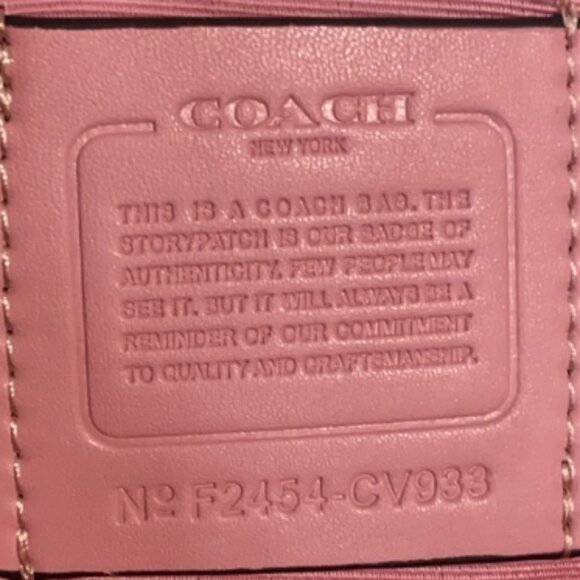 COACH Teri Shoulder Bag In Signature Canvas CV933 Dusty Pink - Picture 9 of 9